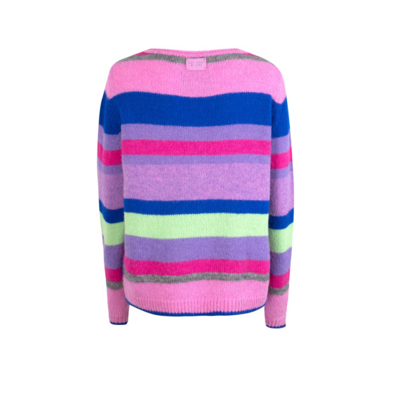Rundhals Pullover mit Multicolor Streifen online kaufen bei LIEBLINGSSTÜCK